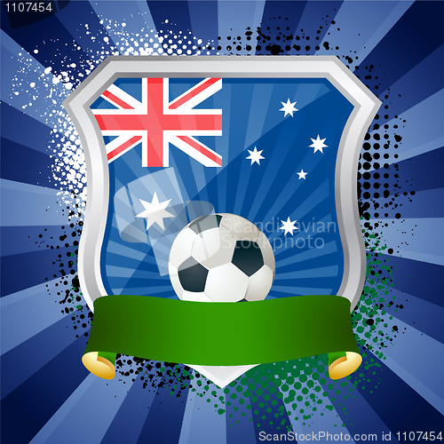 Image of Shield with flag of  Australia
