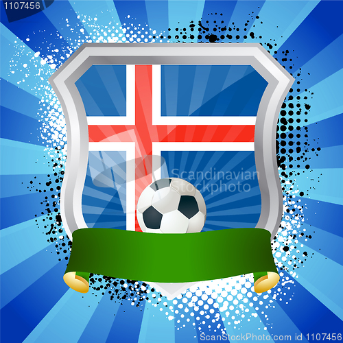 Image of Shield with flag of  Iceland