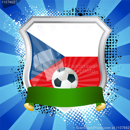 Image of Shield with flag of  Czech Repub