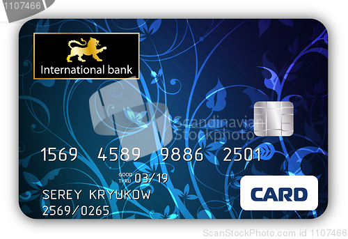 Image of Vector credit cards, front and back view.