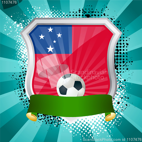 Image of Shield with flag of Samoa