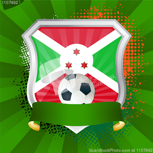 Image of Shield with flag of  Burundi