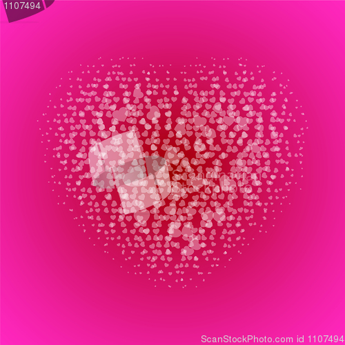 Image of Colour bright valentine flyer with heart