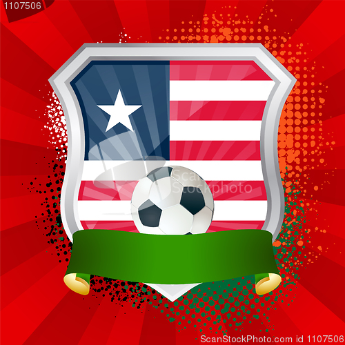 Image of Shield with flag of  Liberia