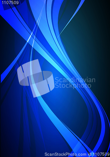 Image of Dark Blue abstract glowing background