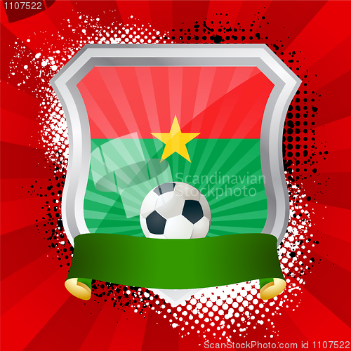 Image of Shield with flag of Burkina Faso