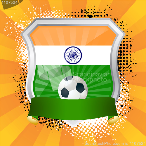 Image of Shield with flag of  India