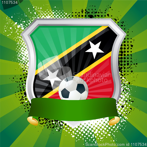 Image of Shield with flag of Saint Kitts and Nevis