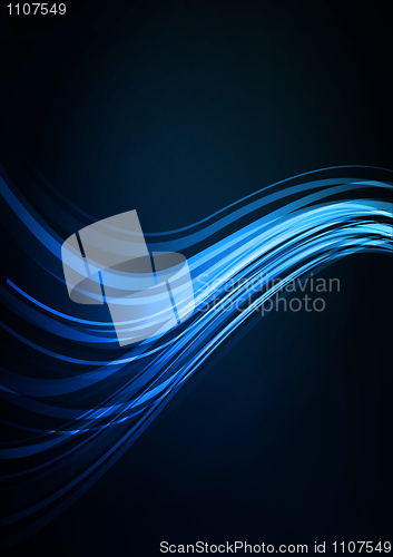 Image of Dark Blue abstract glowing background