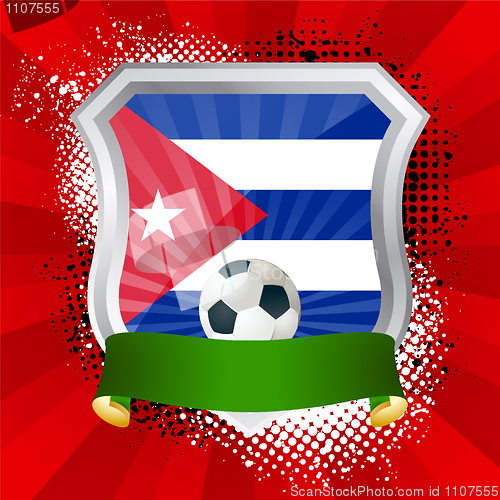 Image of Shield with flag of  Cuba