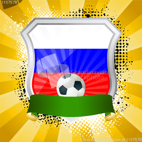 Image of Shield with flag of  Russia