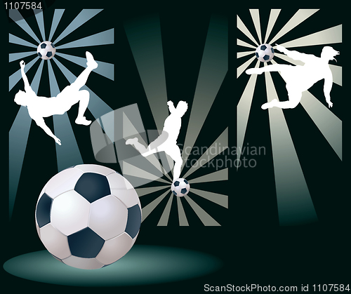 Image of Vector Soccer Players. Easy Change Colors.
