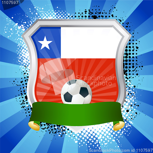 Image of Shield with flag of  Chile