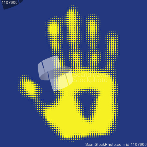 Image of hand (from dots design series)