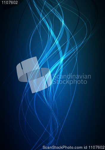 Image of Dark Blue abstract glowing background