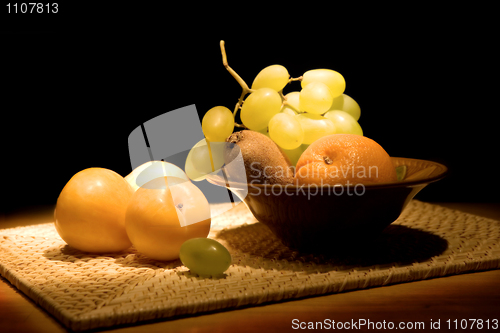 Image of Still-life with fruit in a vase