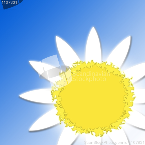 Image of Flower-sun on a blue background