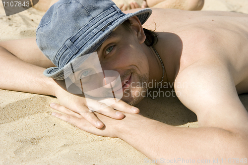 Image of The man on a beach