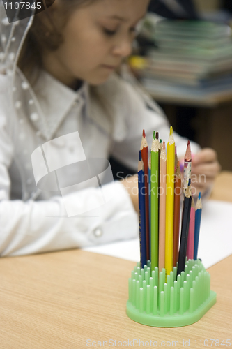 Image of Colour pencils at school