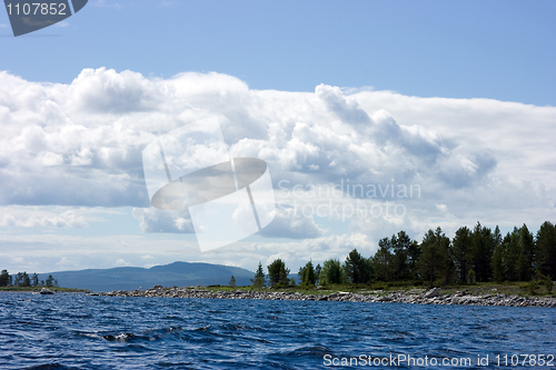 Image of Island in a gulf of northern sea