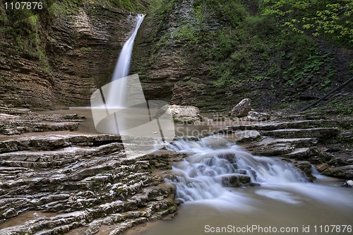Image of waterfalls on a mountain river
