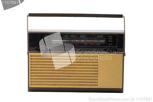 Image of Old-fashioned transistor radio receiver