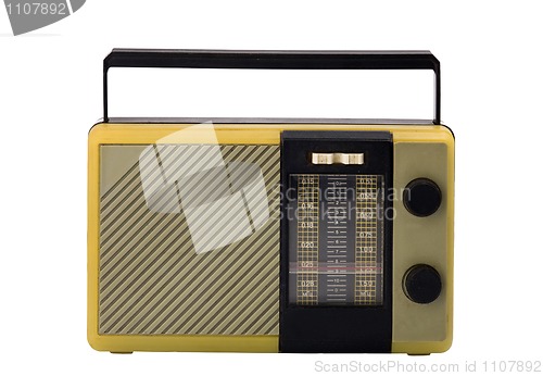 Image of Old-fashioned transistor radio receiver