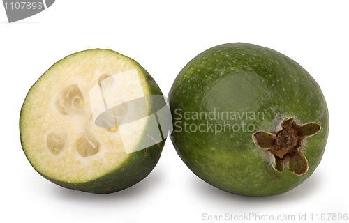Image of close-up image of  feijoa fruits