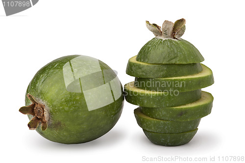 Image of close-up image of  feijoa fruits