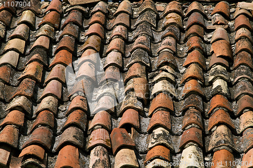 Image of tiled roof texture