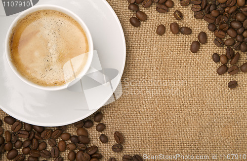Image of coffee beans as a frame