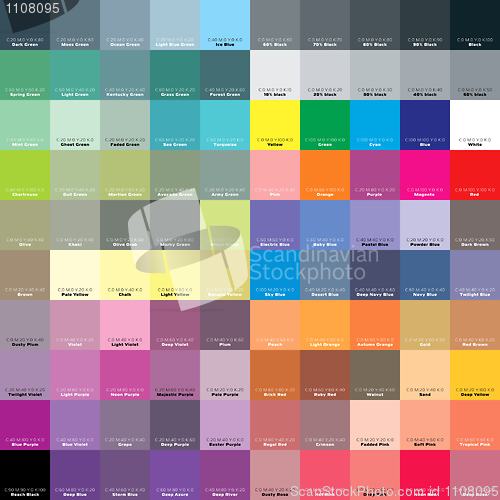 Image of cmyk color guide