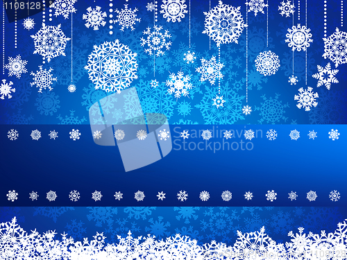 Image of Christmas card with christmas snowflake. EPS 8