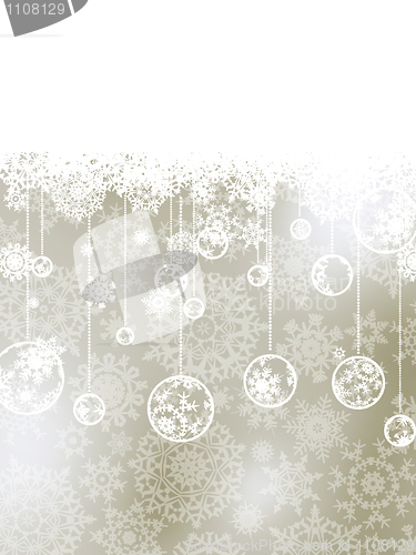 Image of Elegant christmas background with baubles. EPS 8