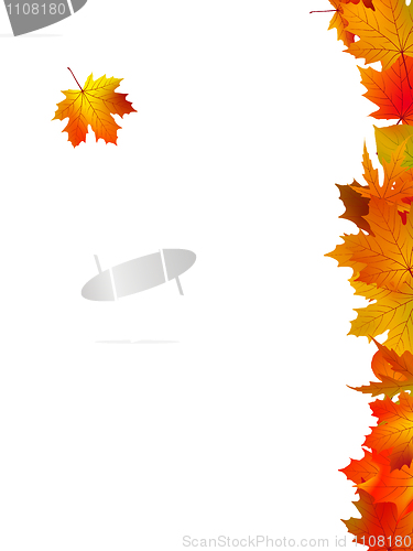 Image of Thank You Card With A Leaves Background