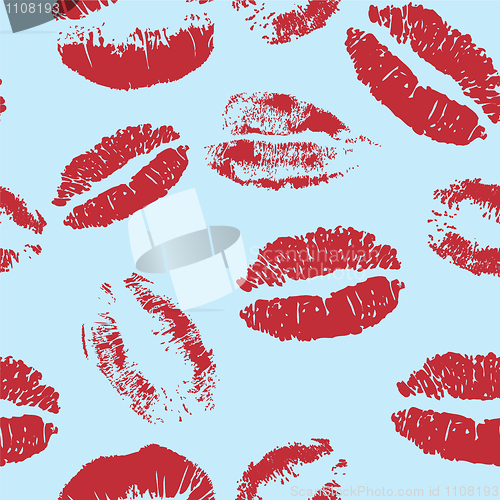 Image of Seamless kiss vector