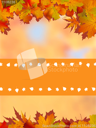 Image of Thank You Card With A Leaves Background