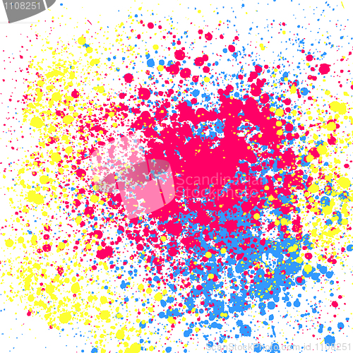 Image of grunge colorful splashing