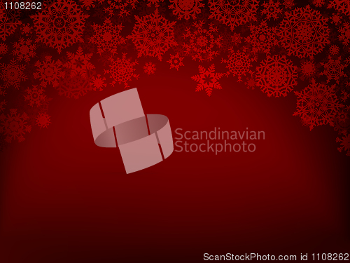 Image of Christmas background with snowflakes. EPS 8