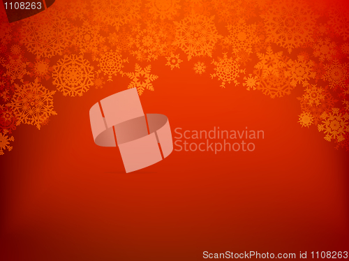 Image of Christmas background with snowflakes. EPS 8