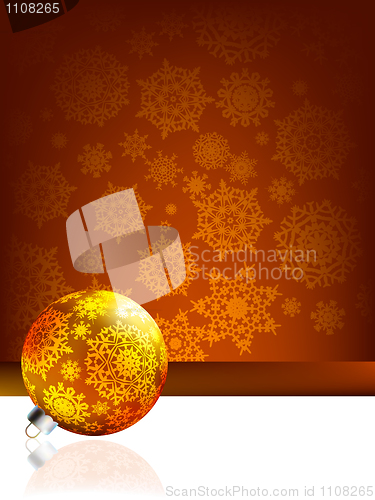 Image of Elegant christmas background with baubles. EPS 8