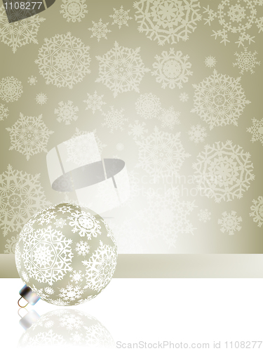 Image of Elegant christmas background with baubles. EPS 8