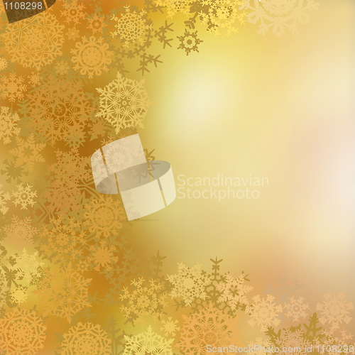 Image of Golden christmas background. EPS 8