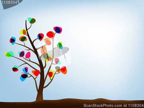 Image of Autumn tree abstract background