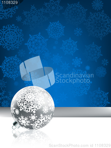 Image of Christmas background with Snowflakes.