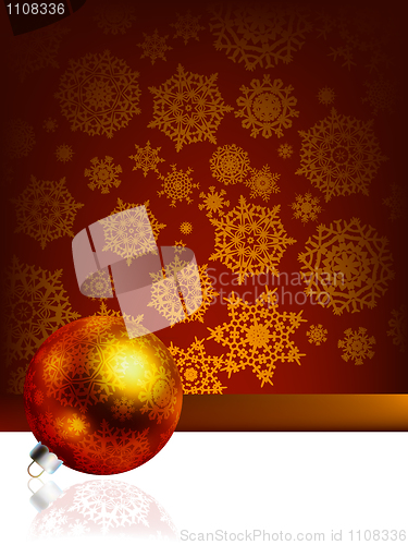 Image of Elegant christmas background with baubles. EPS 8