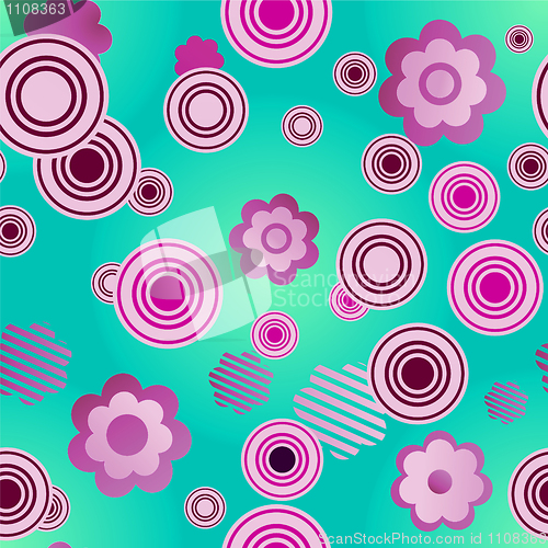 Image of vector. seamless flower pattern