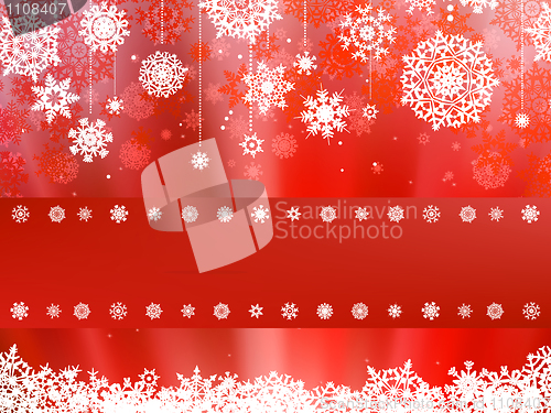 Image of Christmas card with christmas snowflake. EPS 8