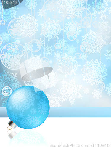 Image of Christmas background with Snowflakes.