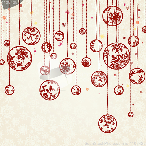 Image of Merry christmas vintage card. EPS 8